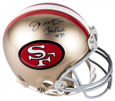 Joe Montana & Jerry Rice Dual Signed San Francisco 49ers Helmet (PSA/DNA)